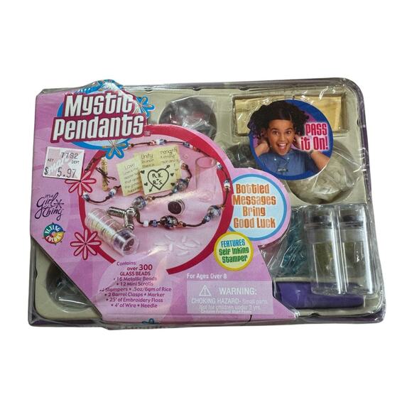 2001 Mystic Pendants Jewelry Making Kids Craft DIY Necklace Kit Beads‎ RARE HTF! - Picture 1 of 3